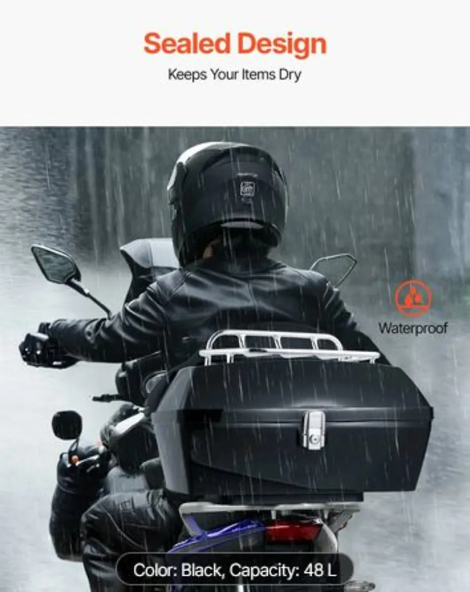 Motorcycle Top Case, Universal Durable PP Material - Image 3