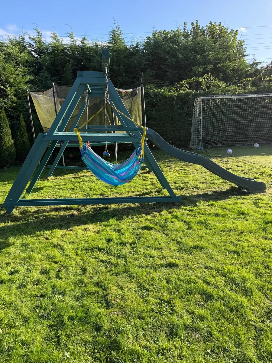 Wooden Climbing Frame, Swings & Slide - Image 3