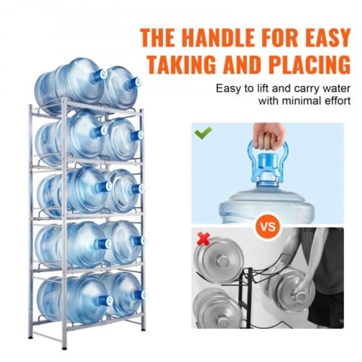 5 Tiers Water Jug Holder, 5 Gallon Water Bottle Ho - Image 3