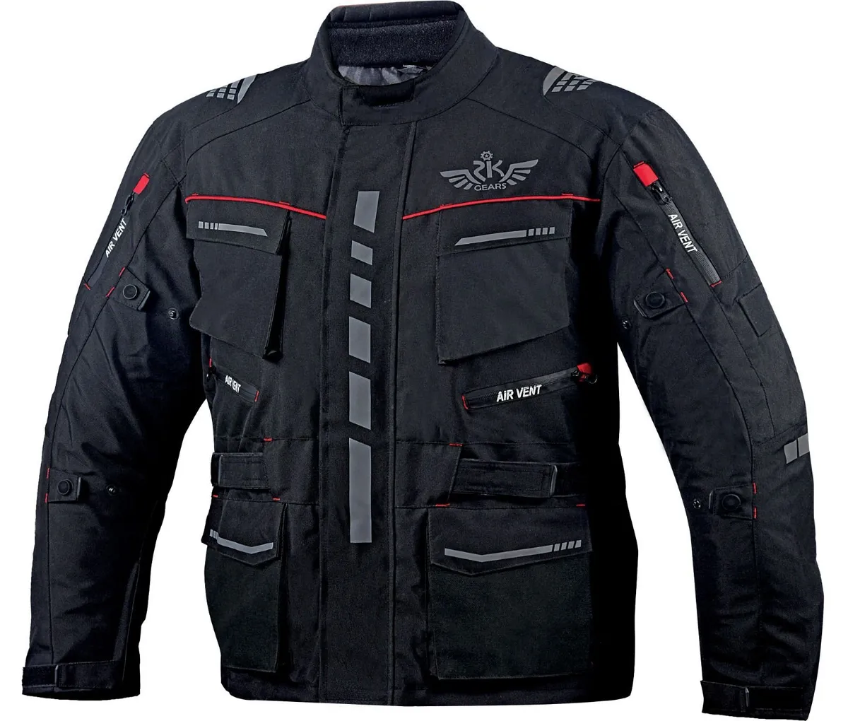 Black Cordura Motorcycle Touring Jacket - Image 3