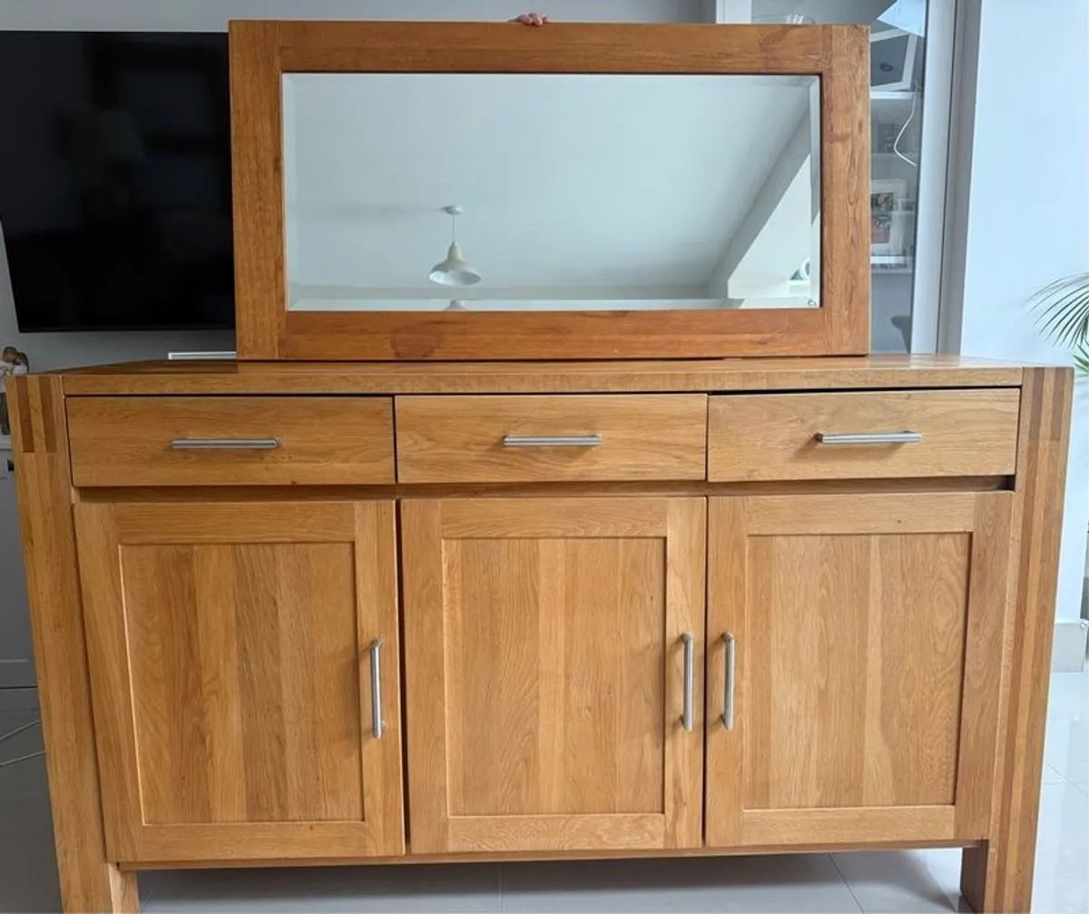 Side Board and Mirror - Image 1