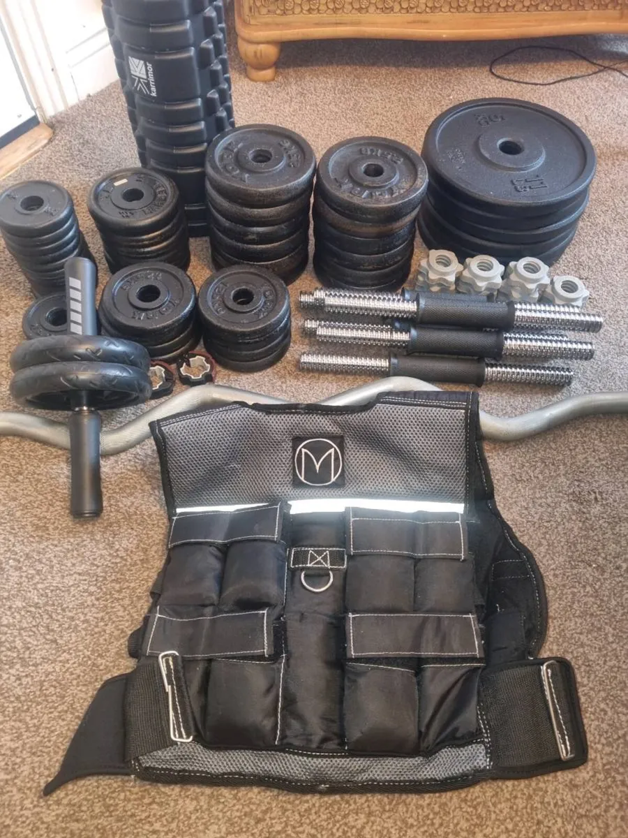 Complete Home Gym Set – Weights, Bench & Accessori - Image 1