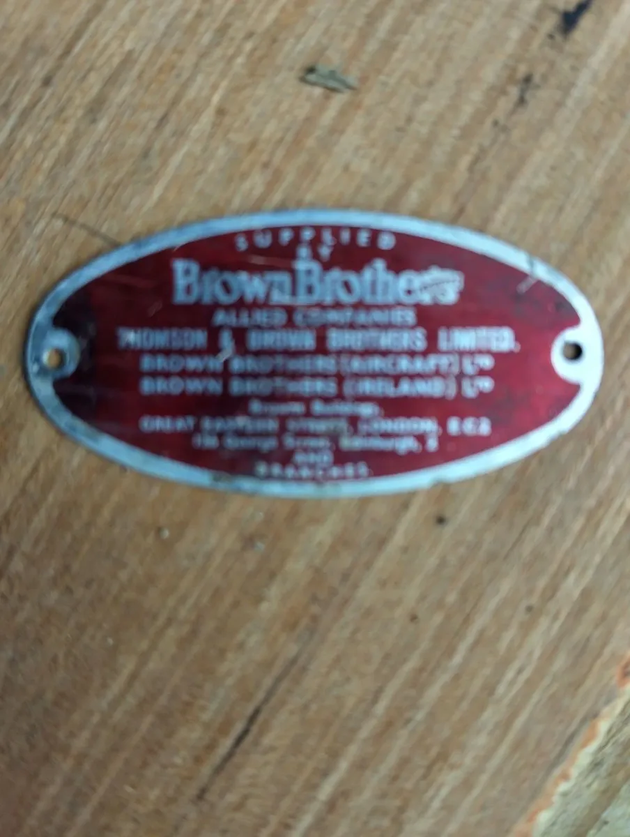 Vintage machine plate.