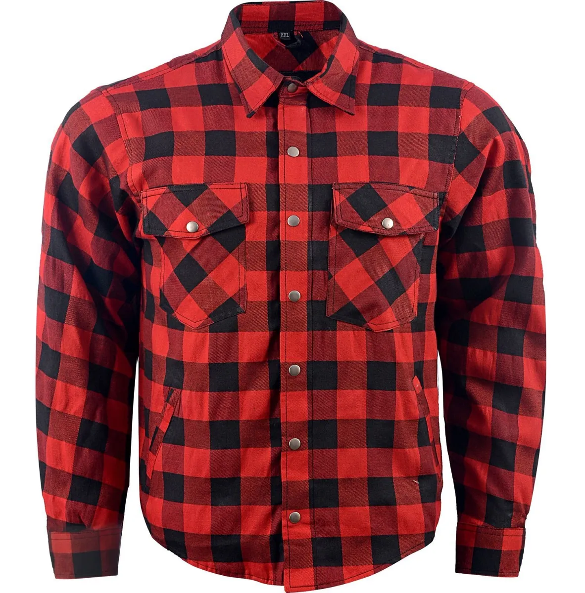 Red & Black Kevlar Motorcycle Shirt - Image 3
