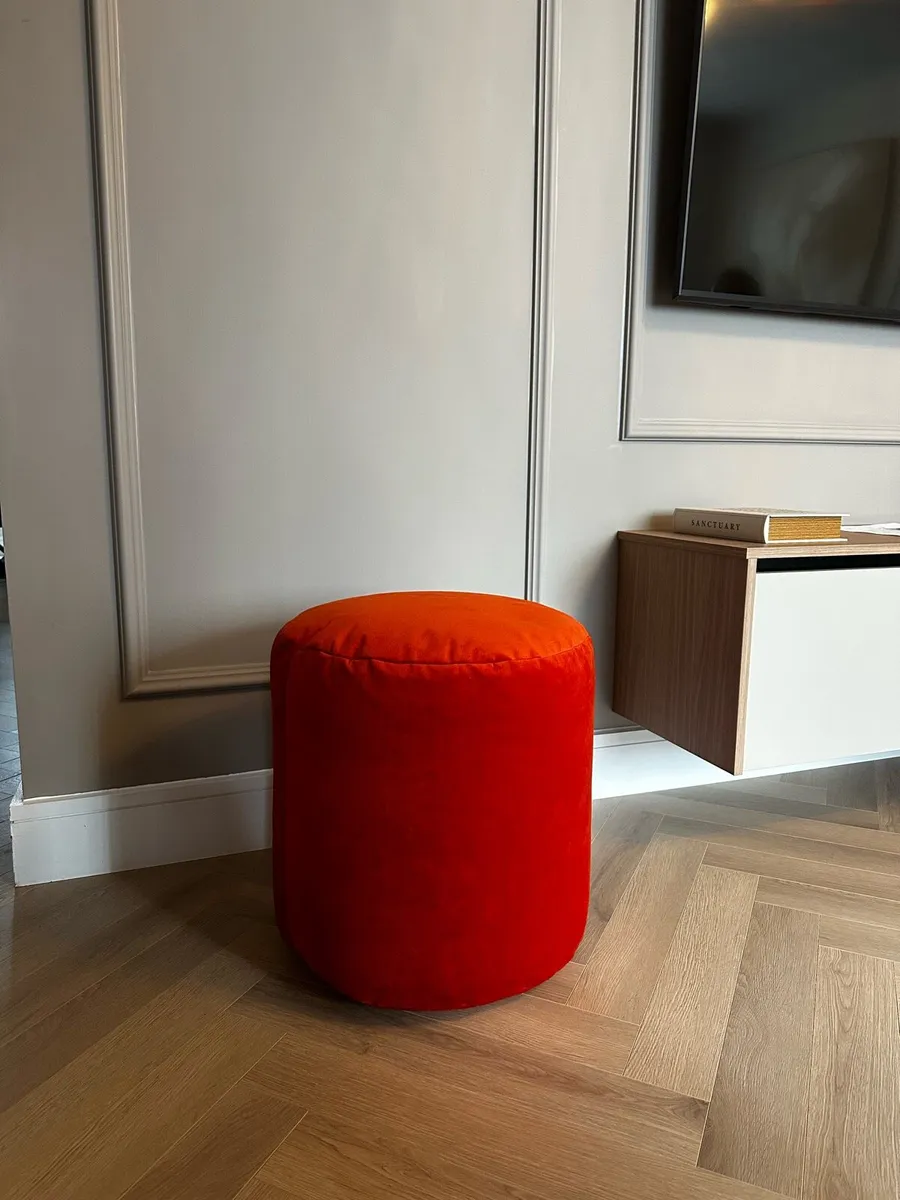 Brand New Burnt Orange Footstool - Image 1