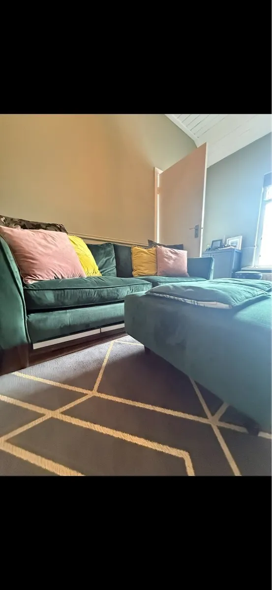 3 seater sofa & footstool - Image 3