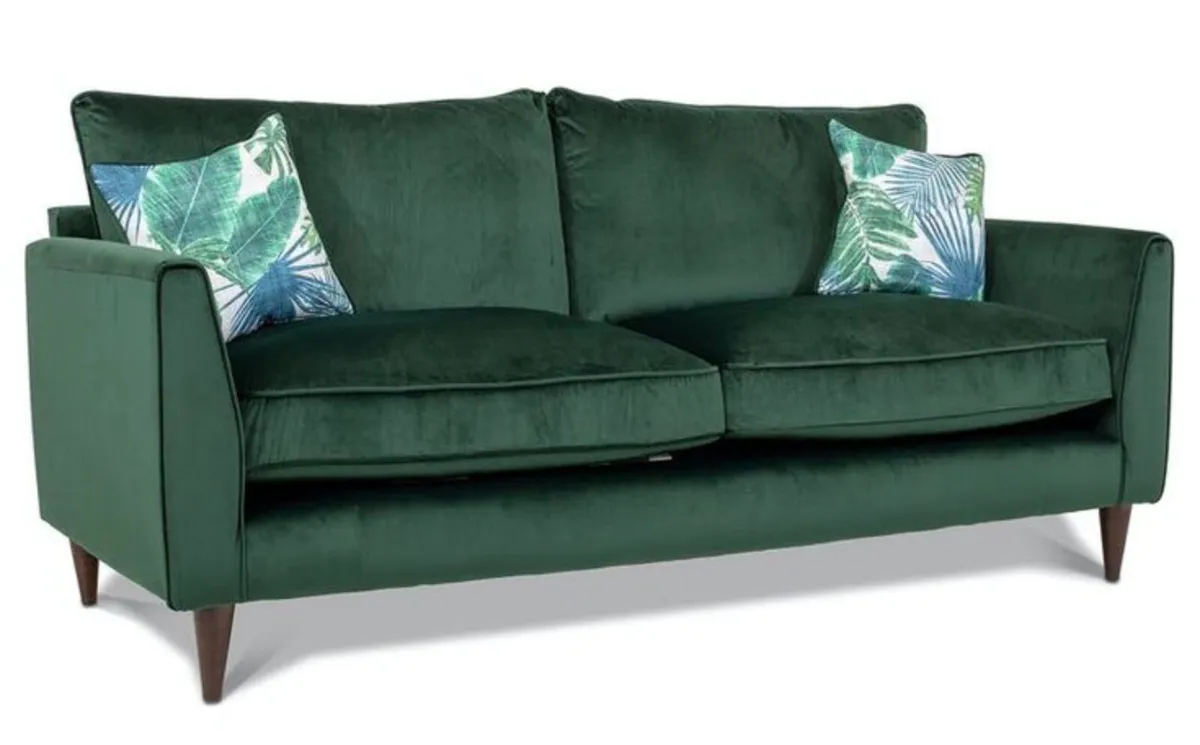 3 seater sofa & footstool - Image 2