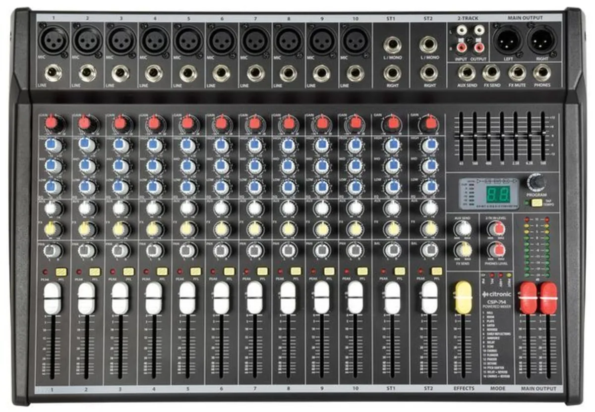 Compact Power Mixer CSP-714 powered mixer 700W - Image 4
