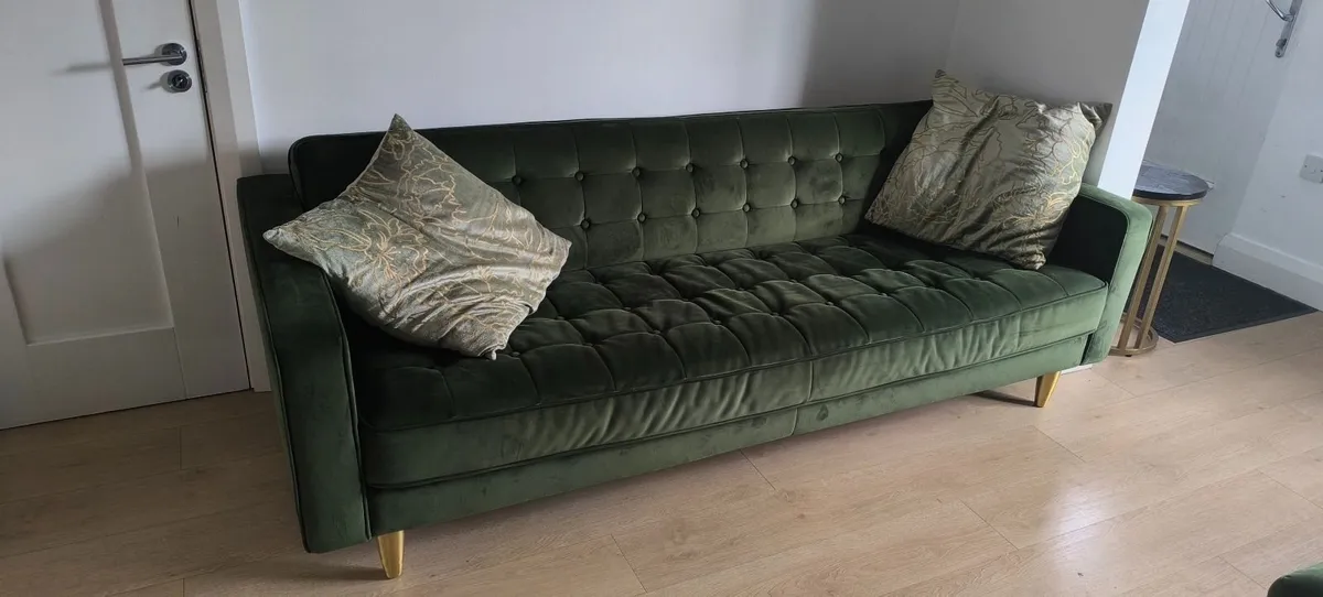 3 Seater Sofa, Armchair and Ottoman/Footstool - Image 1