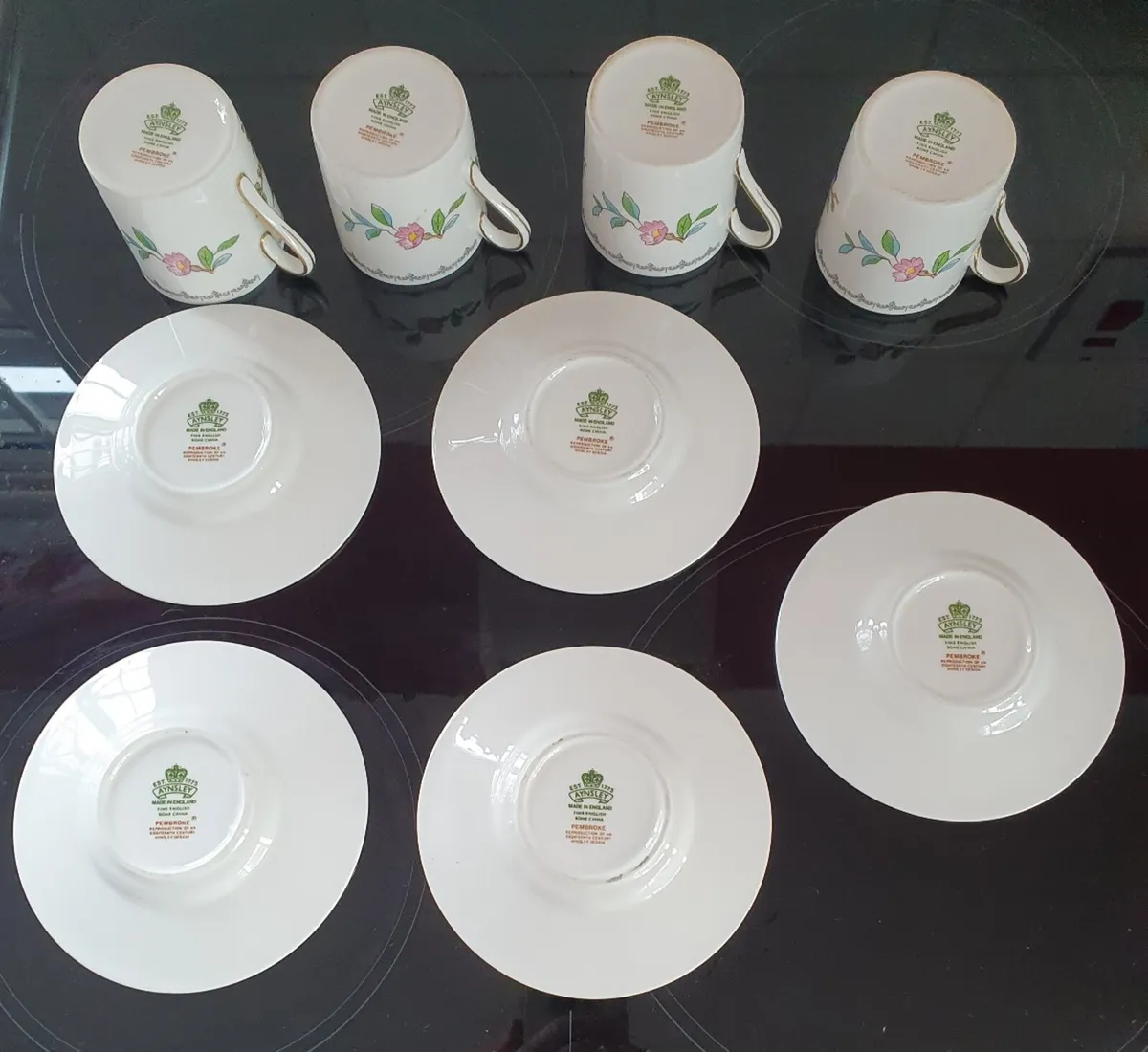 Aynsley 'Pembroke' Coffee Cups & Saucers - Image 2