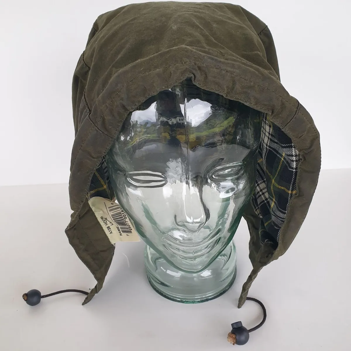 Barbour A128 wax cotton hood ONLY vintage  Large - Image 3