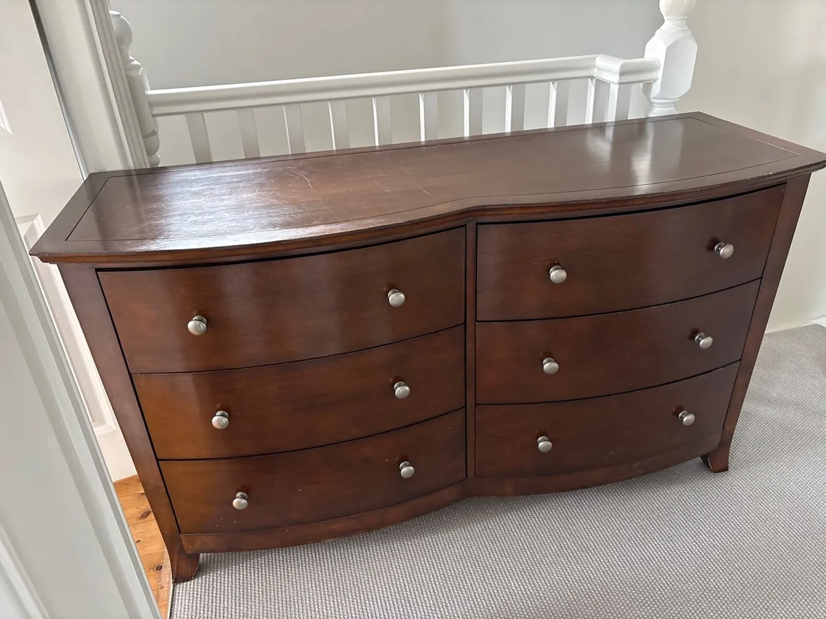 Chest of 6 Drawers Solid Wood - Image 1