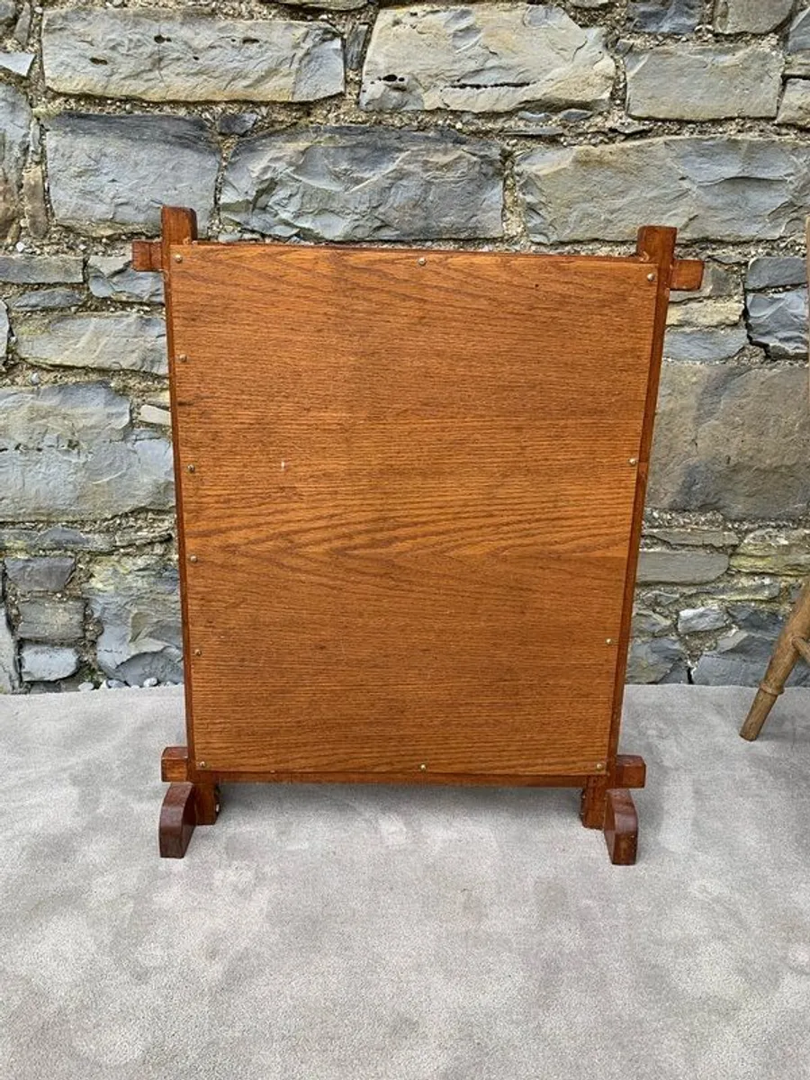 Antique needlepoint Firescreen. - Image 4
