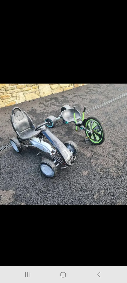 GO KART AND HUFFY GREEN MACHINE - Image 1