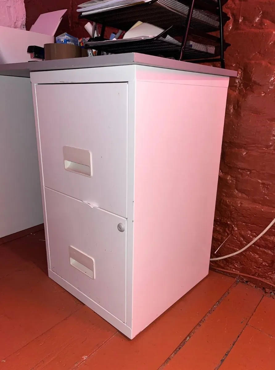 Cream Two Draw Filing Cabinets - Image 1