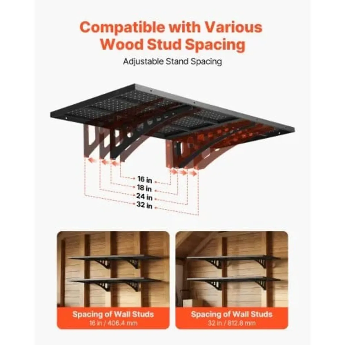 2-Tier Heavy Duty Wall Garage Shelving, 50 x 122 c - Image 2
