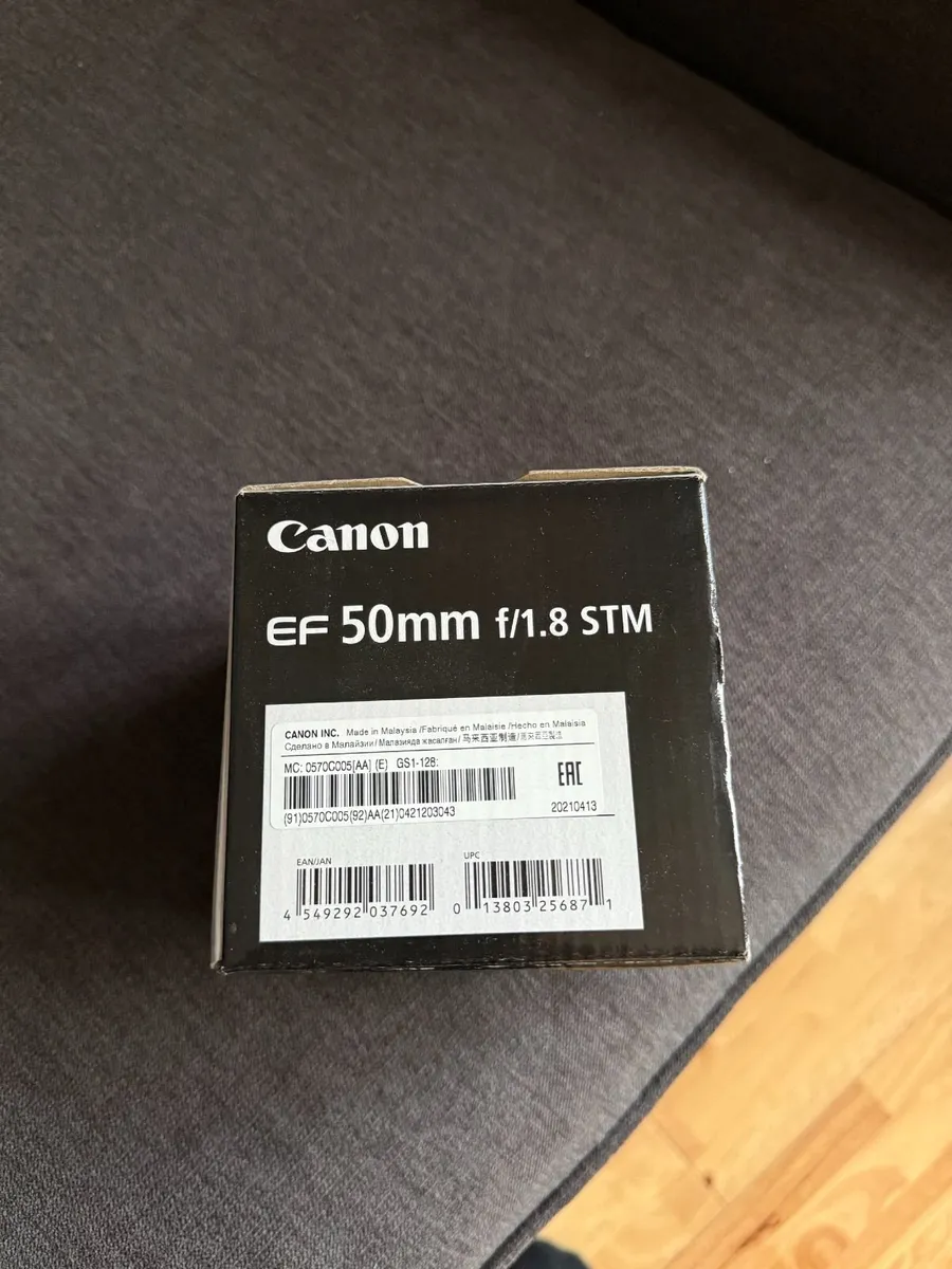 Canon EF 50mm f/1.8 STM Lens – Like New, Boxed - Image 1