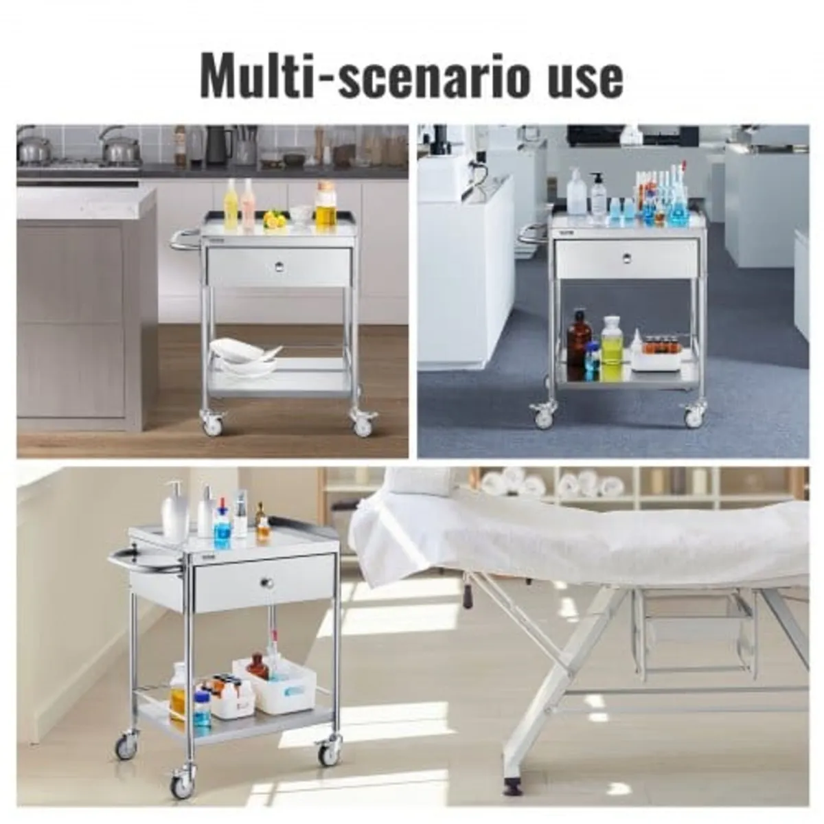 Medical Cart, 2 Layers Stainless Steel Cart 99.8 k - Image 3