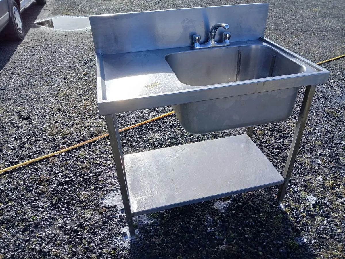 Stainless steel cabbinet sink unit complete - Image 2