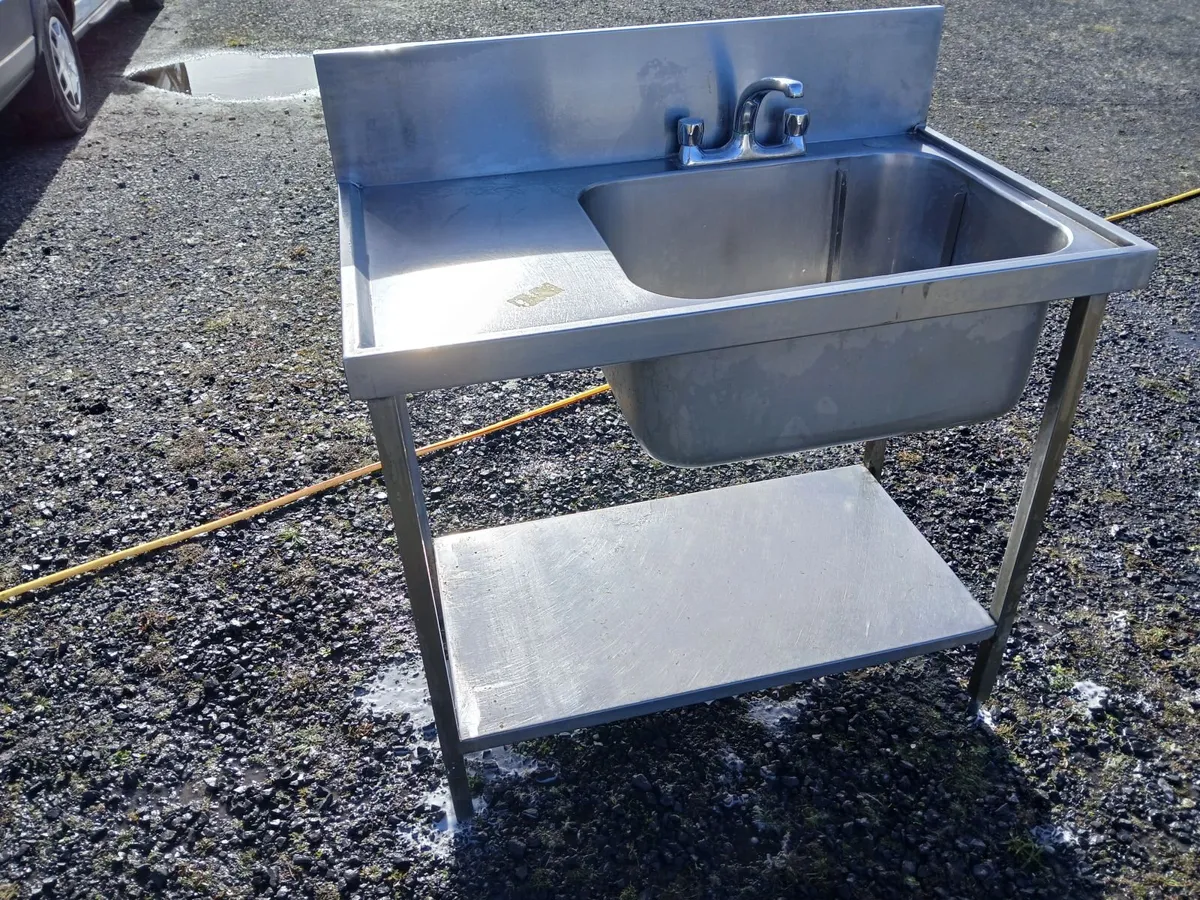 Stainless steel cabbinet sink unit complete - Image 4