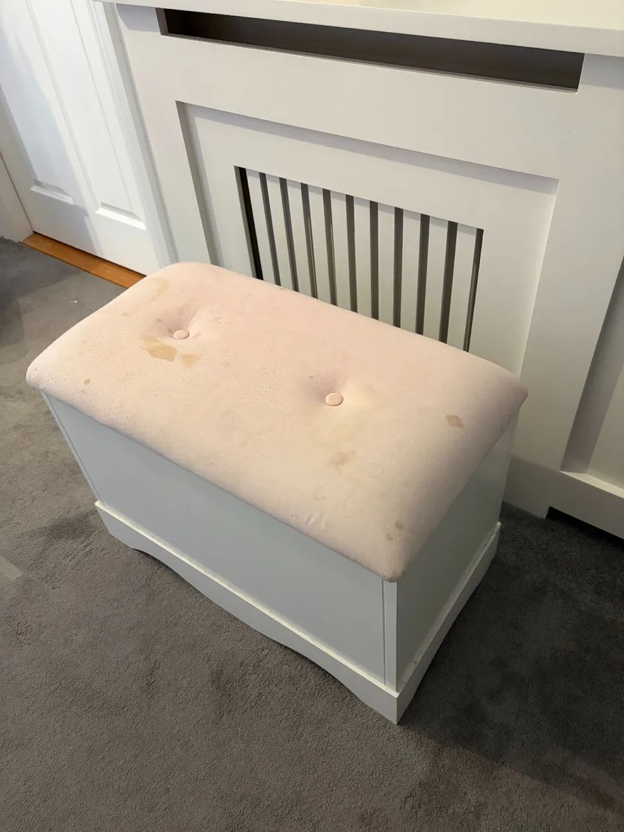 White Storage Box / Ottoman – 65cm Wide - Image 2