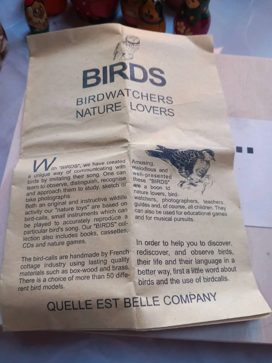 4 bird whistles, as new, D18 post 8e - Image 4