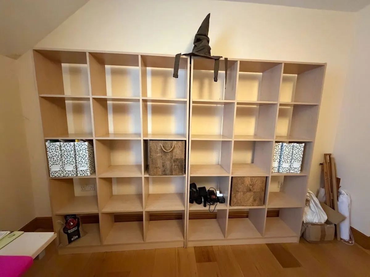 Two 15-Cube Shelving Units for Sale