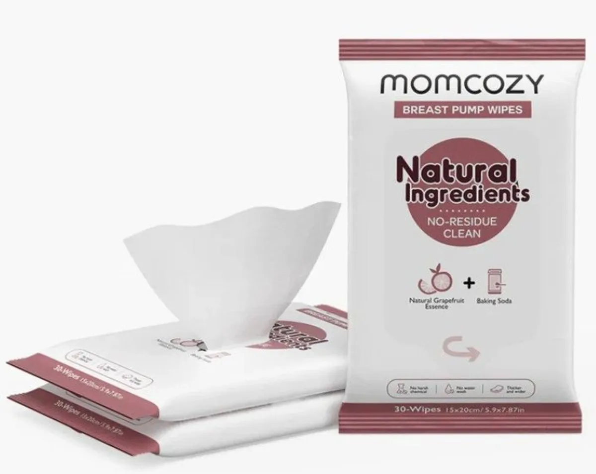 Momcozy Natural Breast Pump Wipes - Image 1