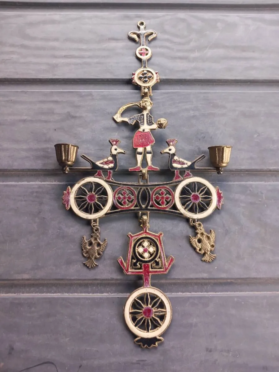 Greek Orthodox candle holder, v collect D18 post 8