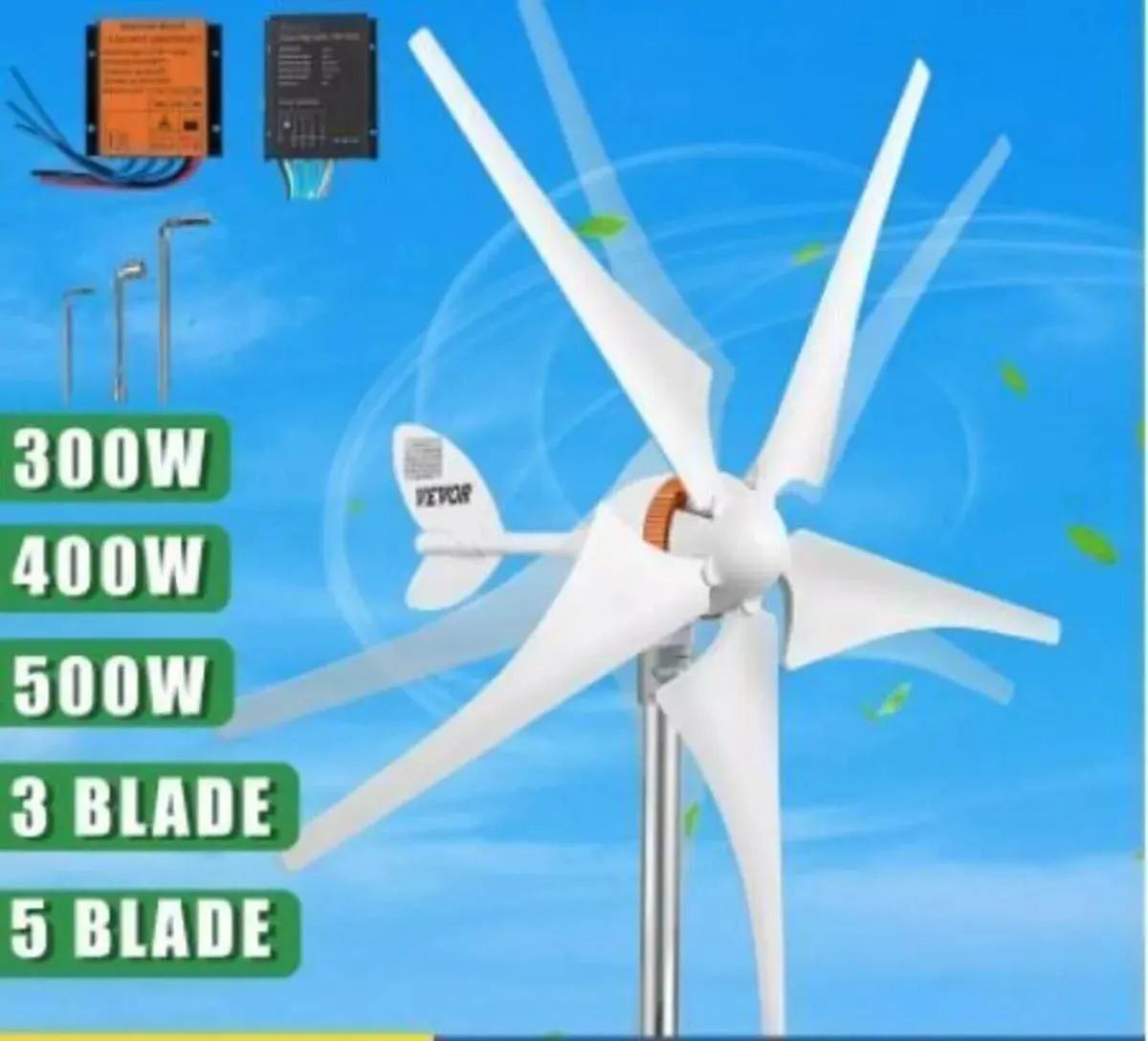 300W Wind Power Generator for Outdoor Use - Image 3