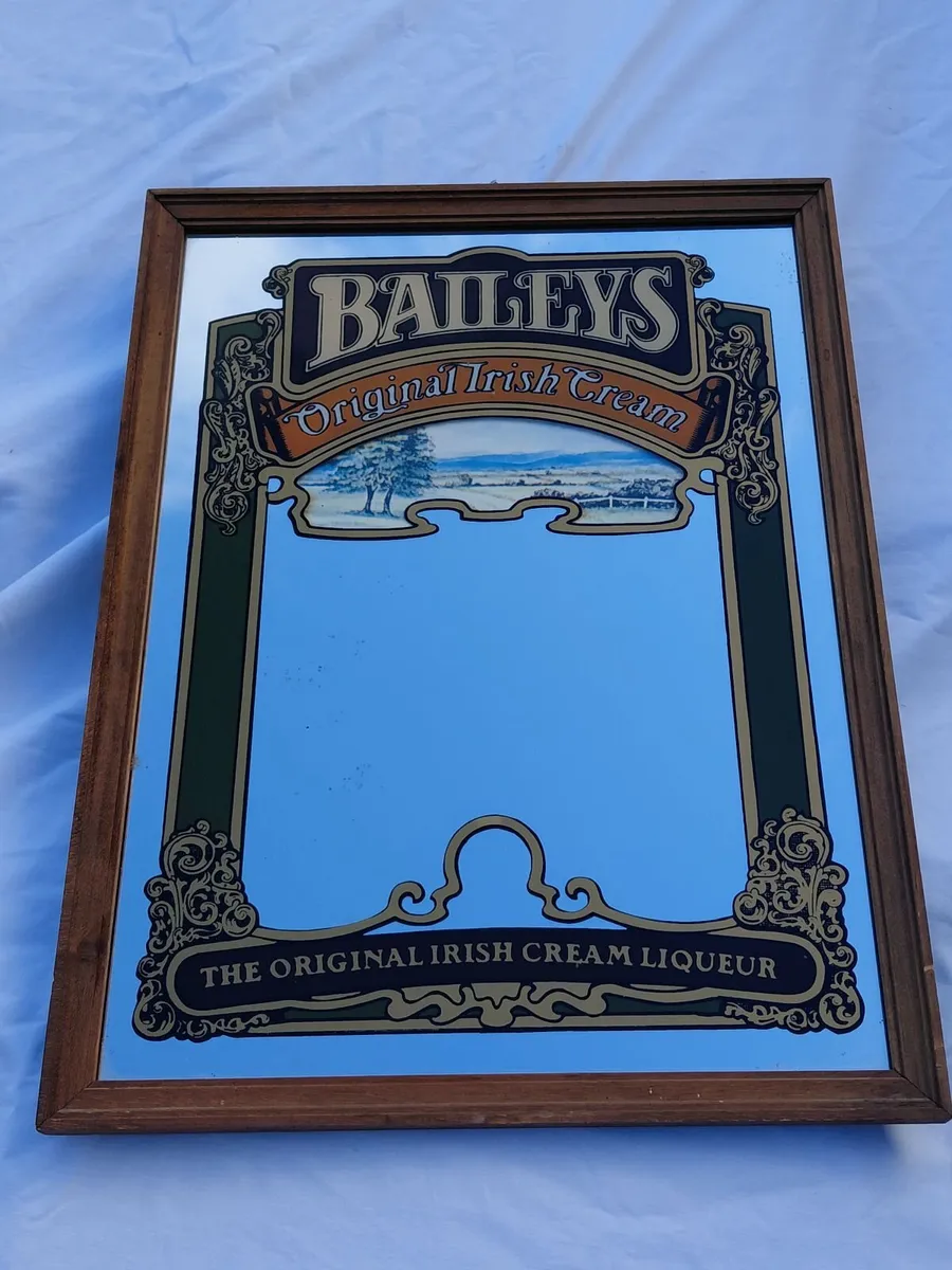 Vintage Original Baileys Liqueur Pub Mirror - Image 1