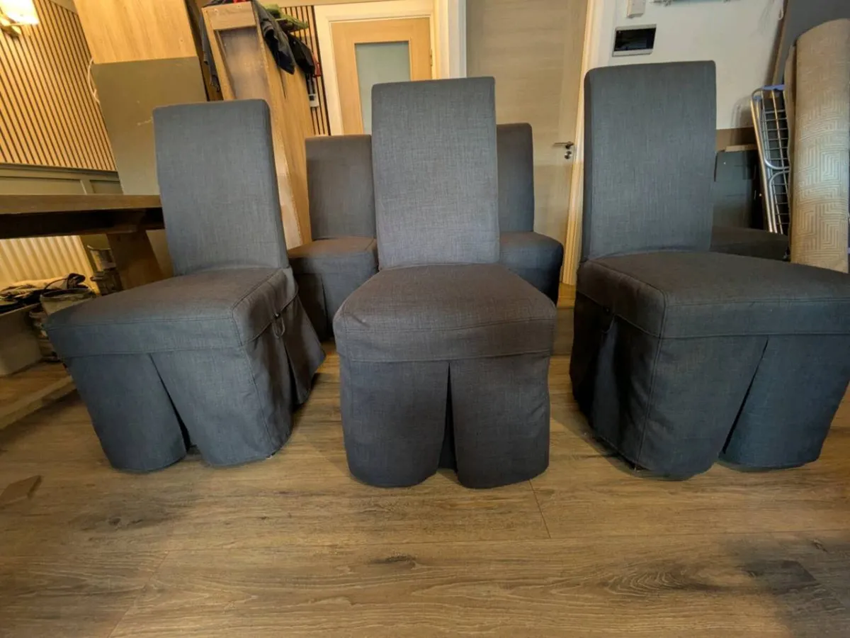 6 high back cushioned dining chairs - Image 4