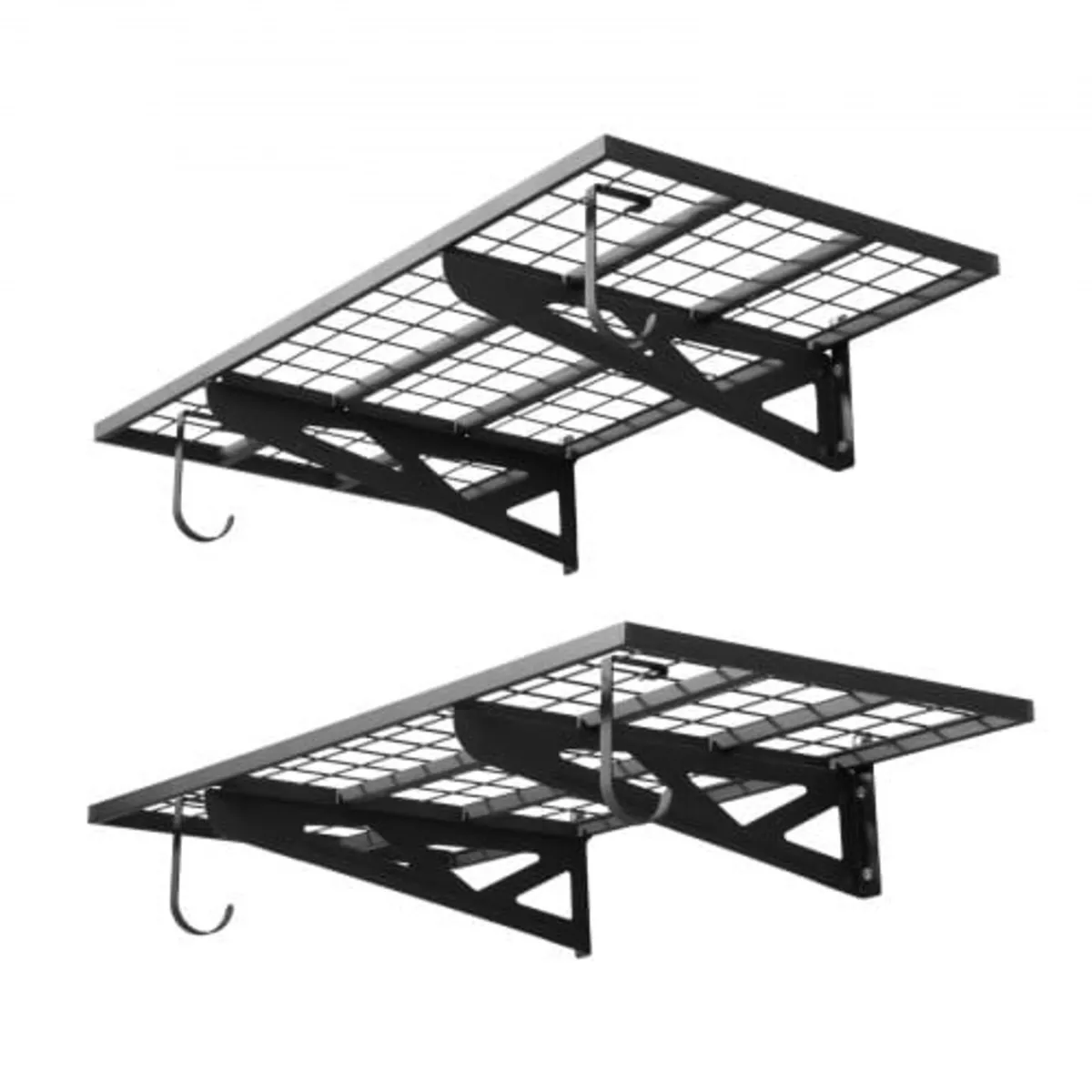 2-Tier Heavy Duty Wall Garage Shelving, 610 x 1219 - Image 1