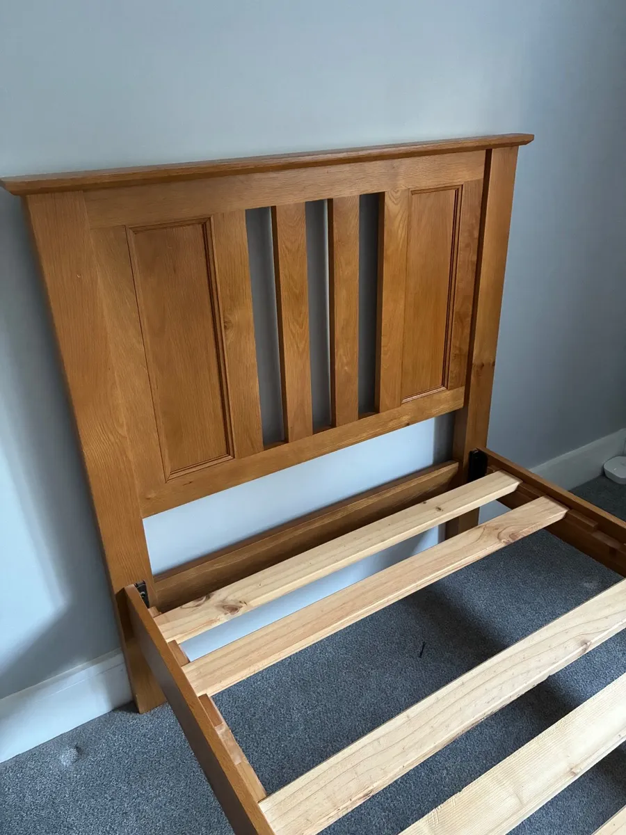 Single oak bed frame - Image 2
