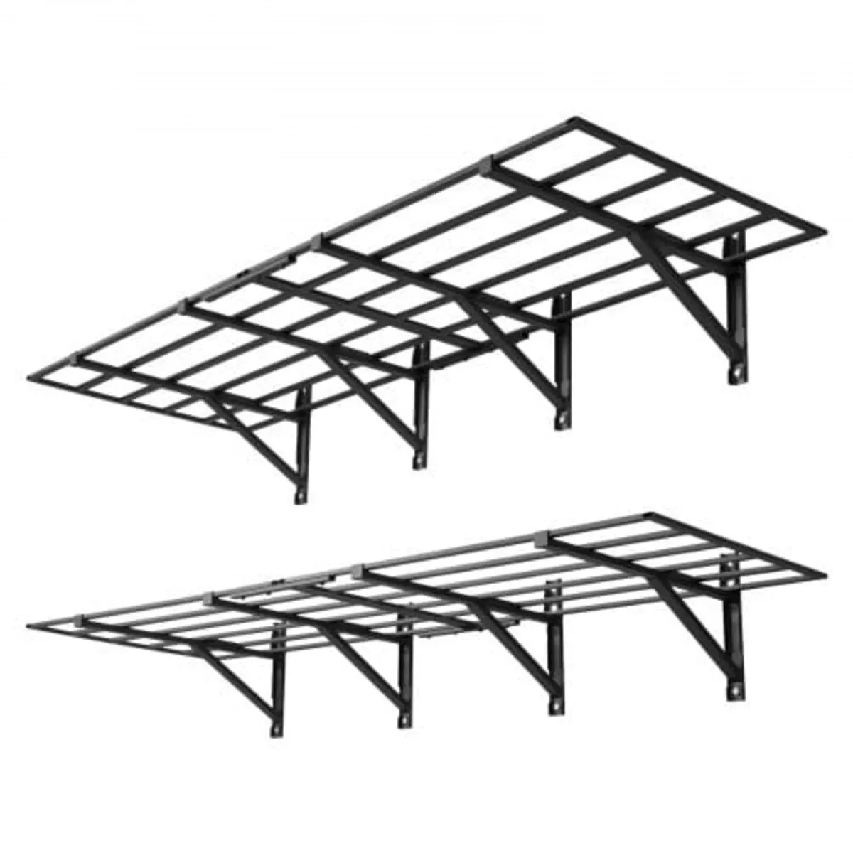 2-Tier Heavy Duty Wall Garage Shelving, 4 Pack 610 - Image 1