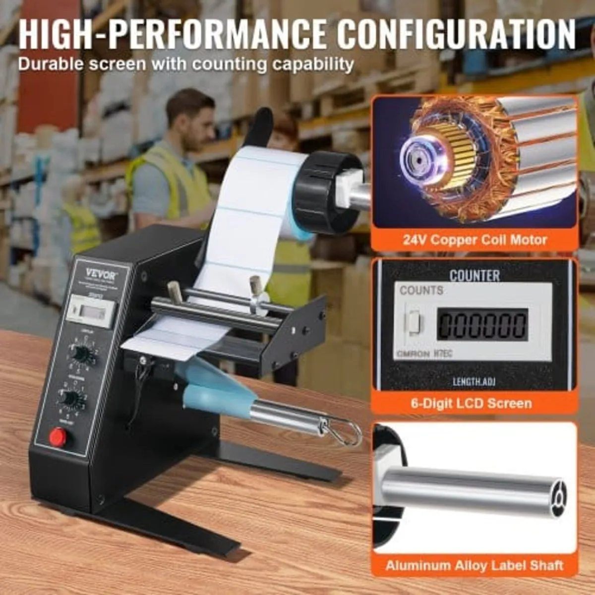 Automatic Label Dispenser, Width 0.6"-4.9"/15-125 - Image 3