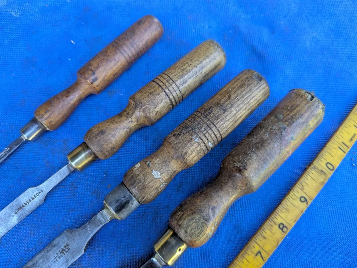 4 Cast Steel Firmer Chisels - Image 3
