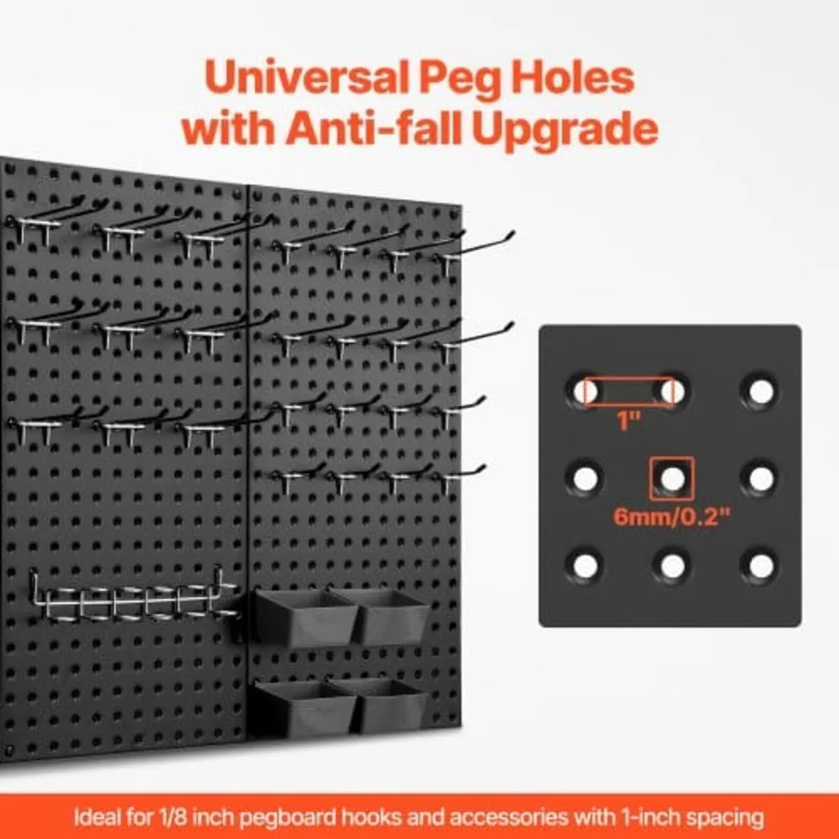 Metal Pegboard Panels, 24" x 12" Pegboard, 4 Panel - Image 3