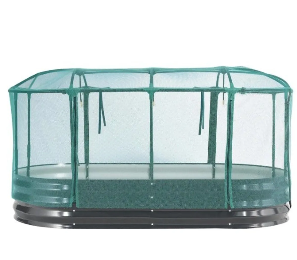 6ft Galvanised Raised Garden Bed with Mesh Cover - Image 4