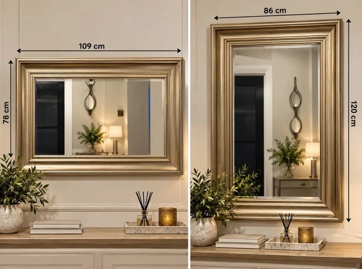 Large elegant Gold Framed Mirror
