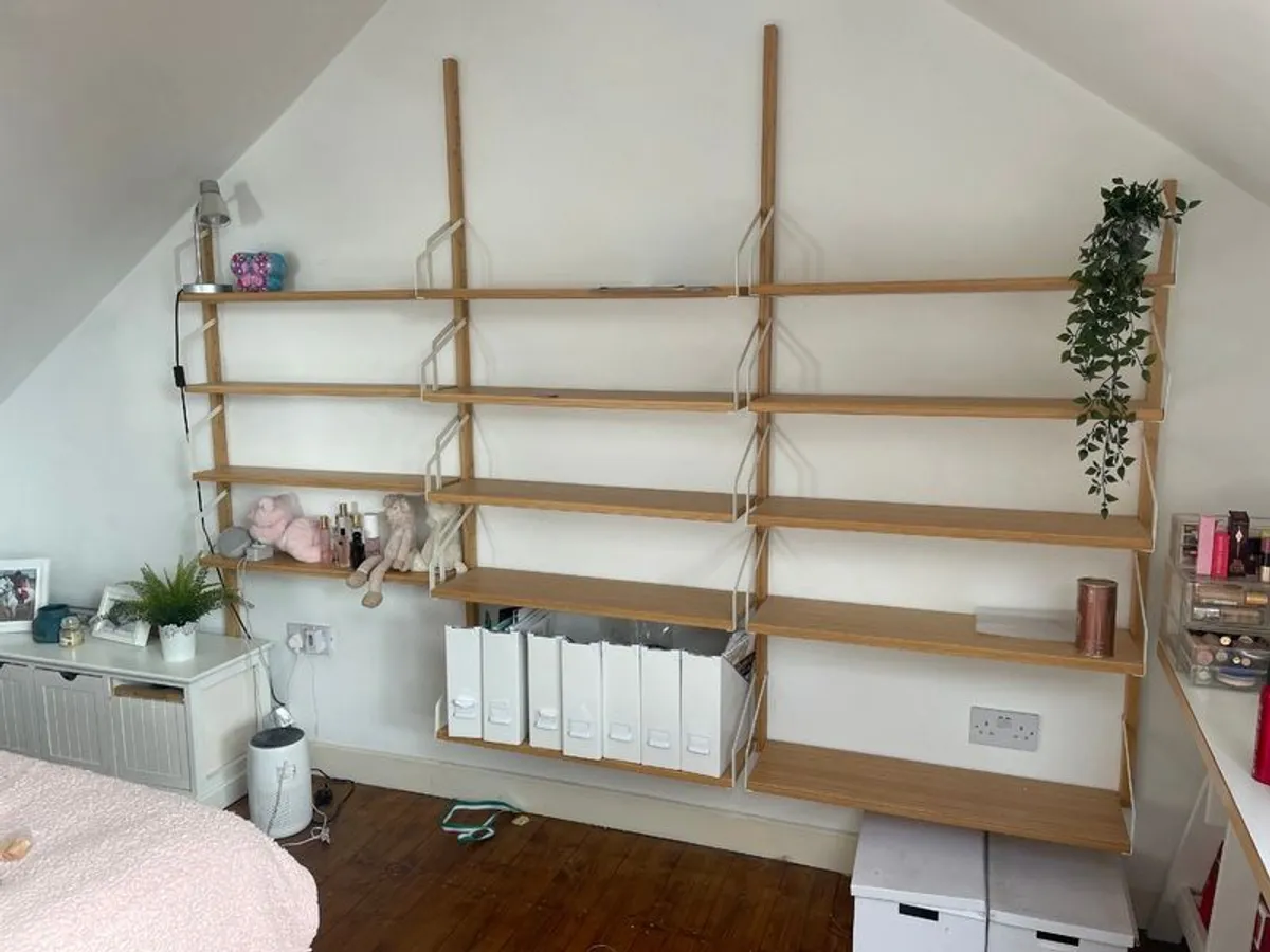 IKEA SVALNAS Bamboo Wall Shelving System - Image 1