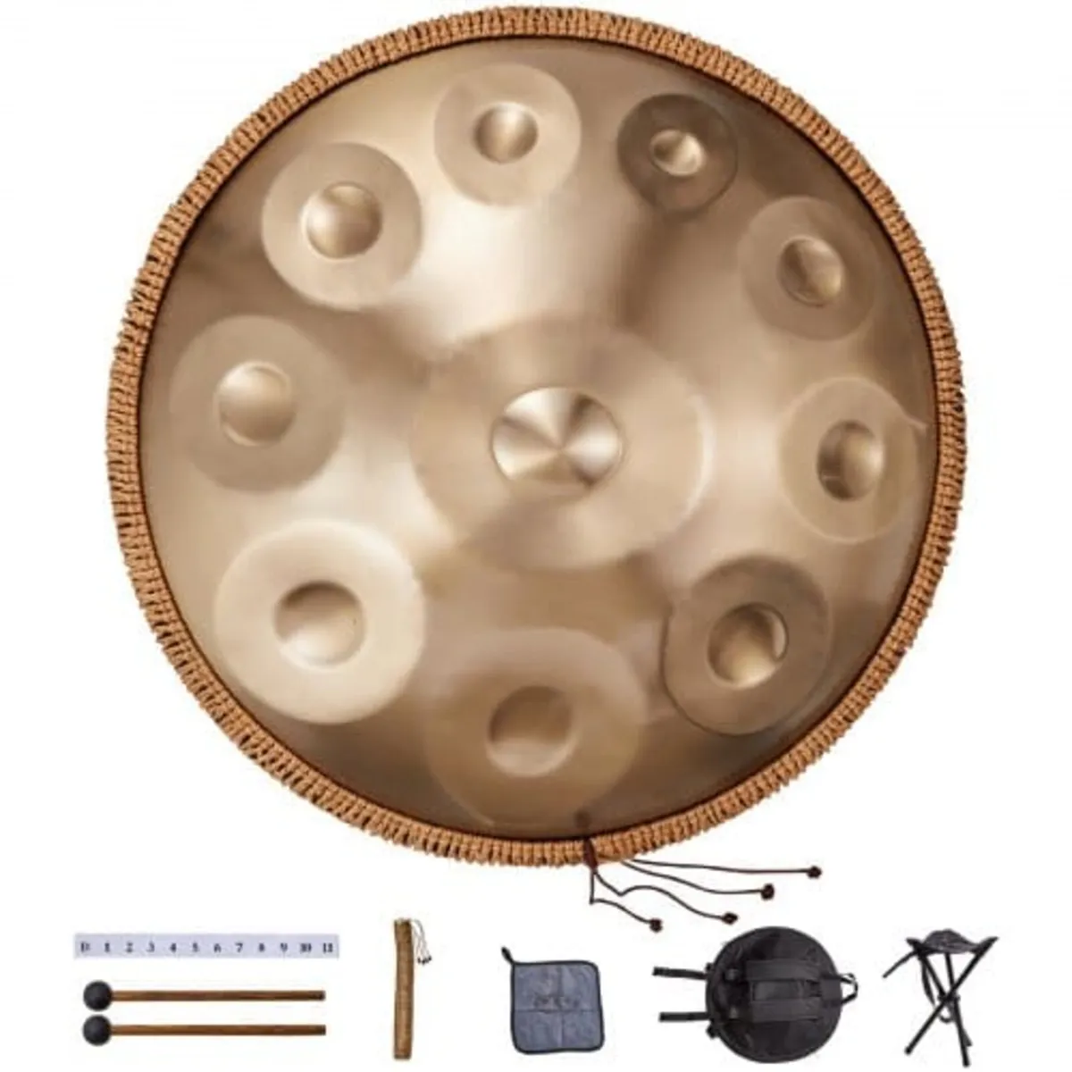 Handpan Drum 55.9 cm 10 Notes D Minor Hand Drum In - Image 1