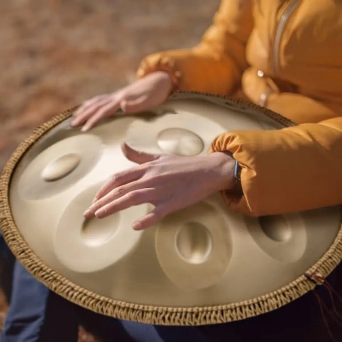 Handpan Drum 55.9 cm 10 Notes D Minor Hand Drum In - Image 4