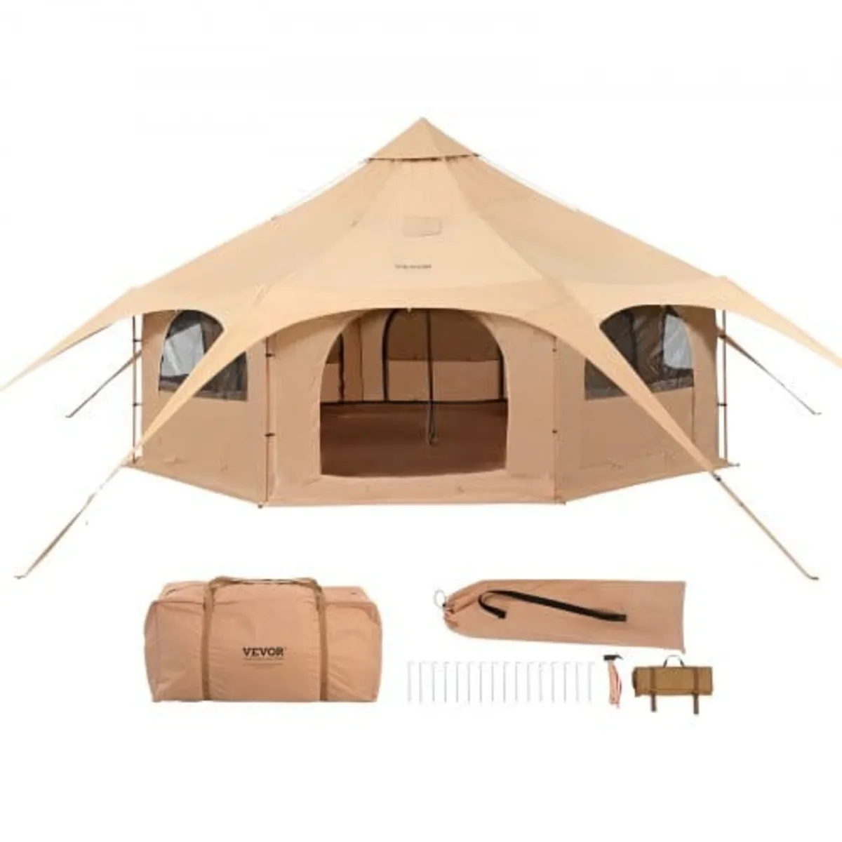 Canvas Tent, 4 Seasons 5 m/16.4 ft Bell Tent, Canv - Image 1
