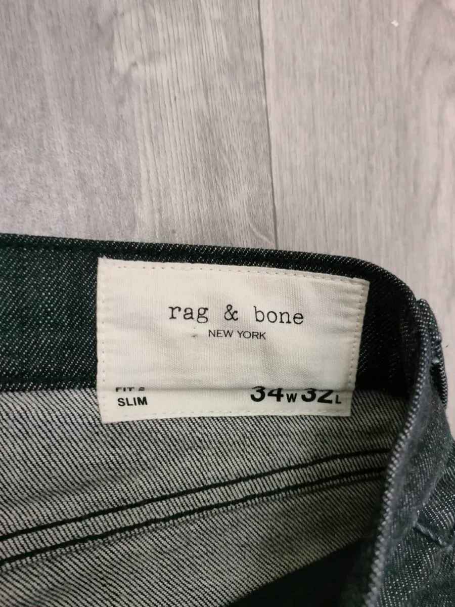 Rag & Bone New York Slim Fit Jeans Mens W34 L29,5" - Image 4
