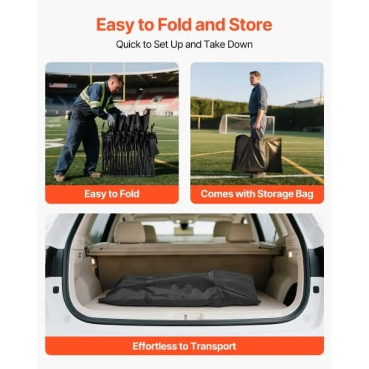 Portable Folding Bench, 6 Seat Soccer Bench with S - Image 3