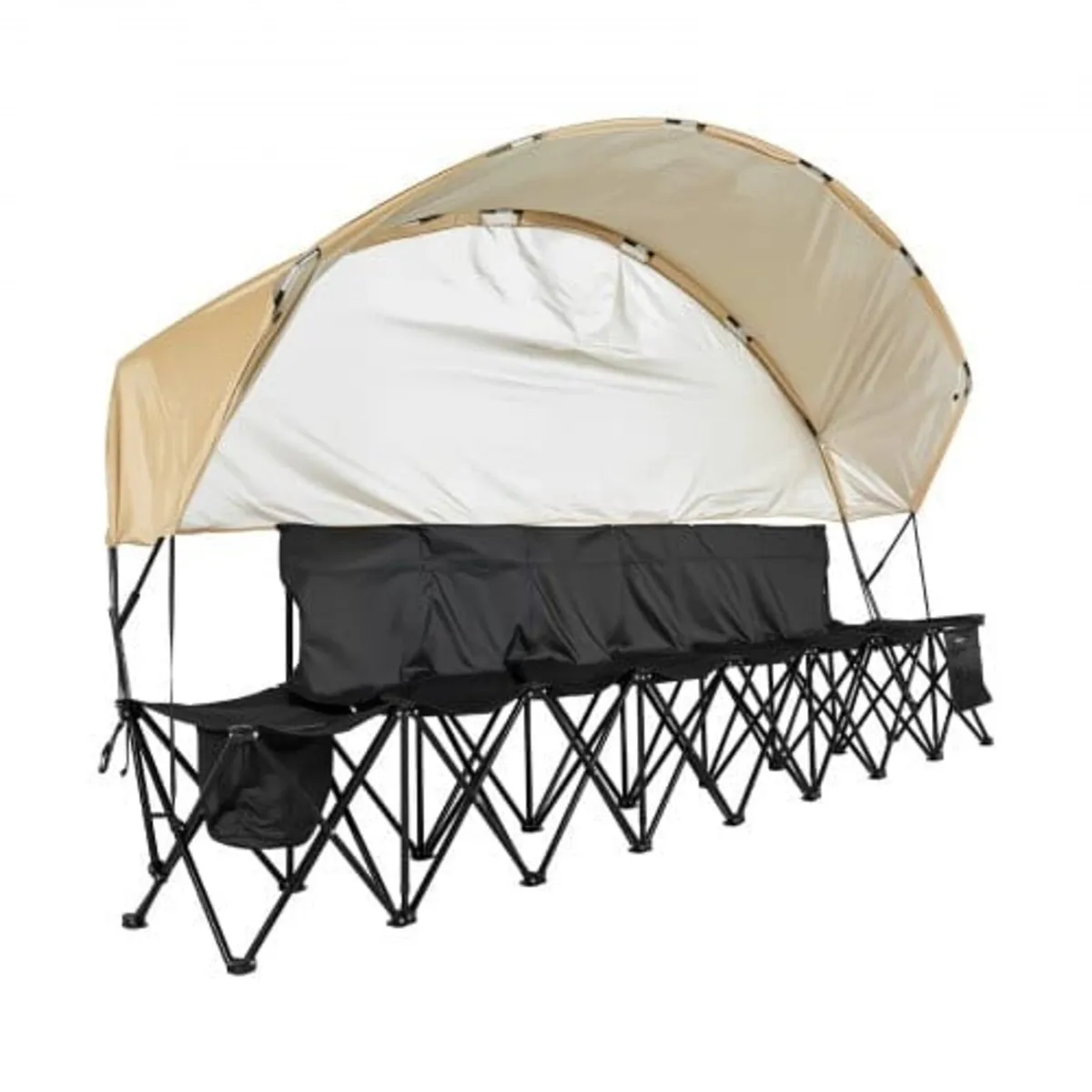 Portable Folding Bench, 6 Seat Soccer Bench with S - Image 1