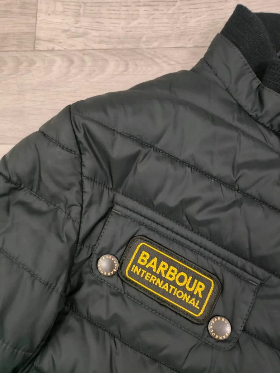 Barbour International Quilted Padded Biker Jacket - Image 3