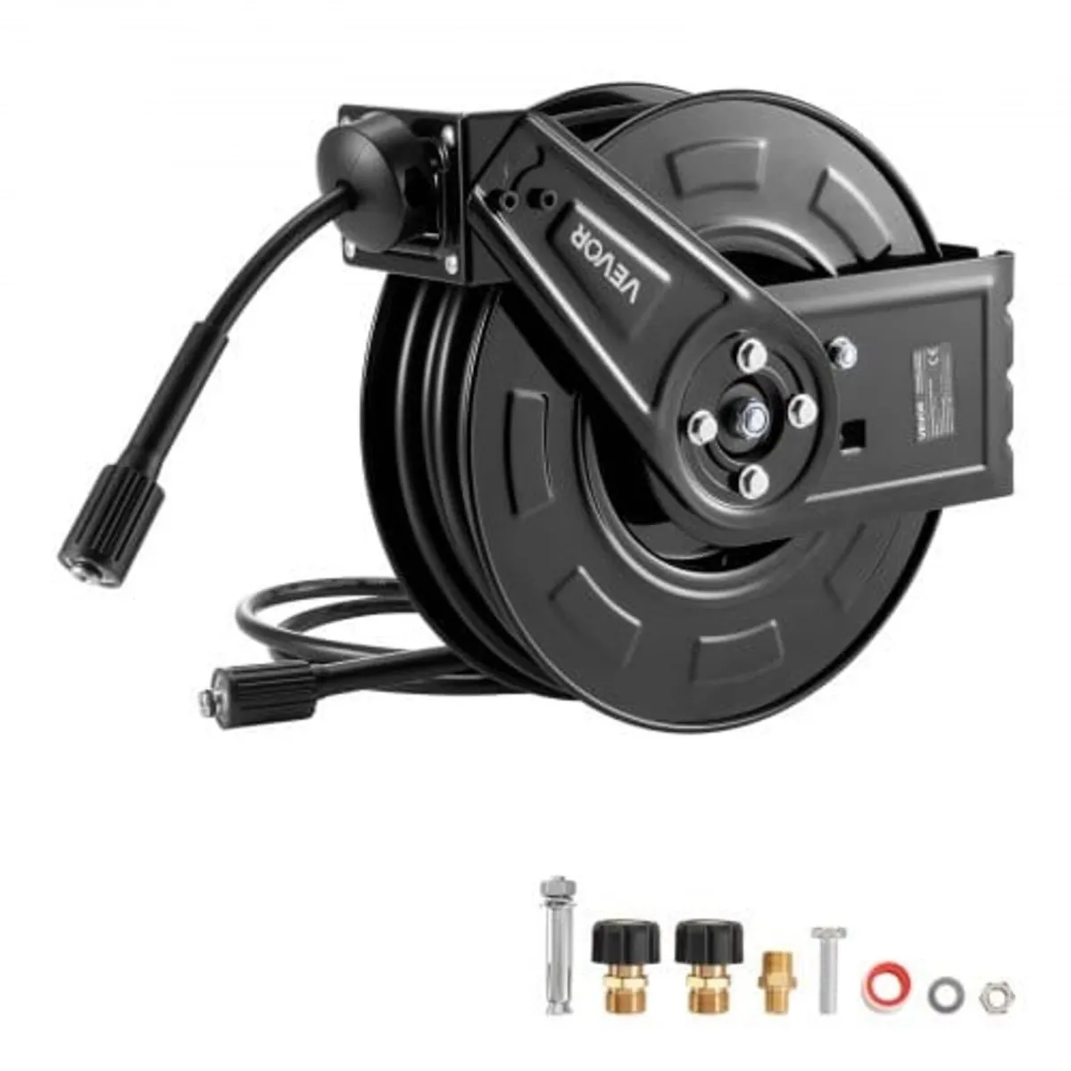 Pressure Washer Hose Reel, 18.3 m x 6.4 mm Retract - Image 1