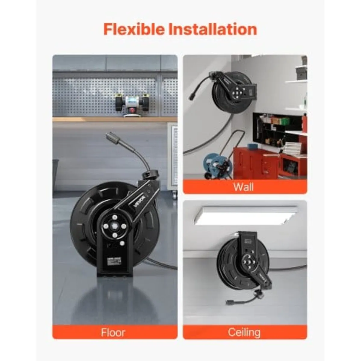 Pressure Washer Hose Reel, 18.3 m x 6.4 mm Retract - Image 3